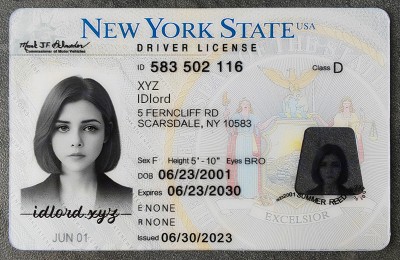New York Fake id front side